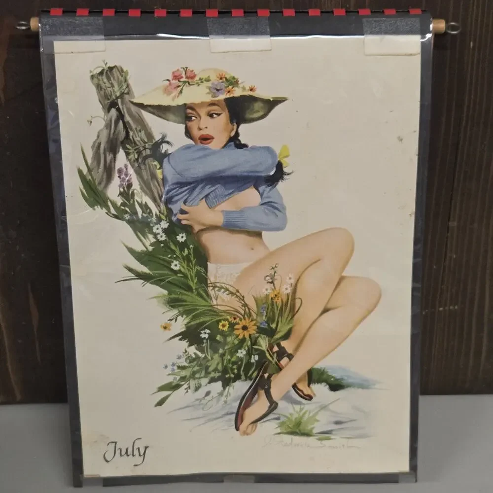 Reusable Pin Up Calendar Vintage Style Art Elvgren Moran Frahm Petty Bradley